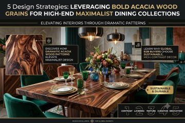 5 Design Strategies: How to Leverage Bold Acacia Wood Grains for High-End Maximalist Dining Collections